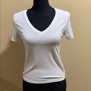 Plain White V-Neck Shirt